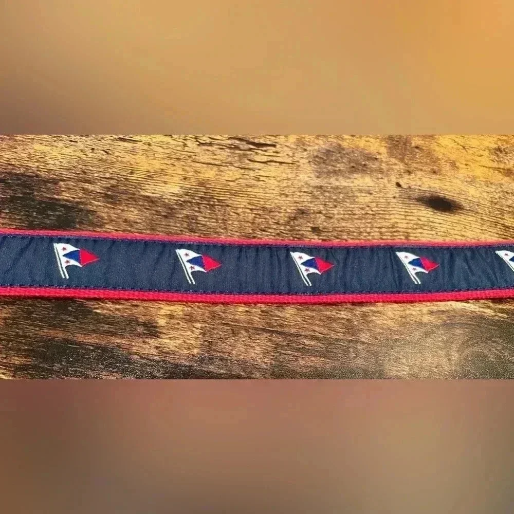 Leather Man Ltd. | men’s webbed flag belt. Size: 32